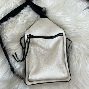 Rag & bone white leather crossbody satchel